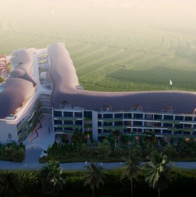 Самый большой комплекс на Бали с бассейном в виде лагуны (00896)