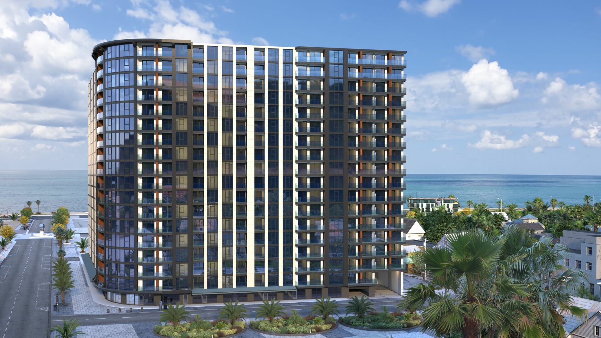 Жилой комплекс в престижном квартале на Новом Бульваре в Батуми (001151)