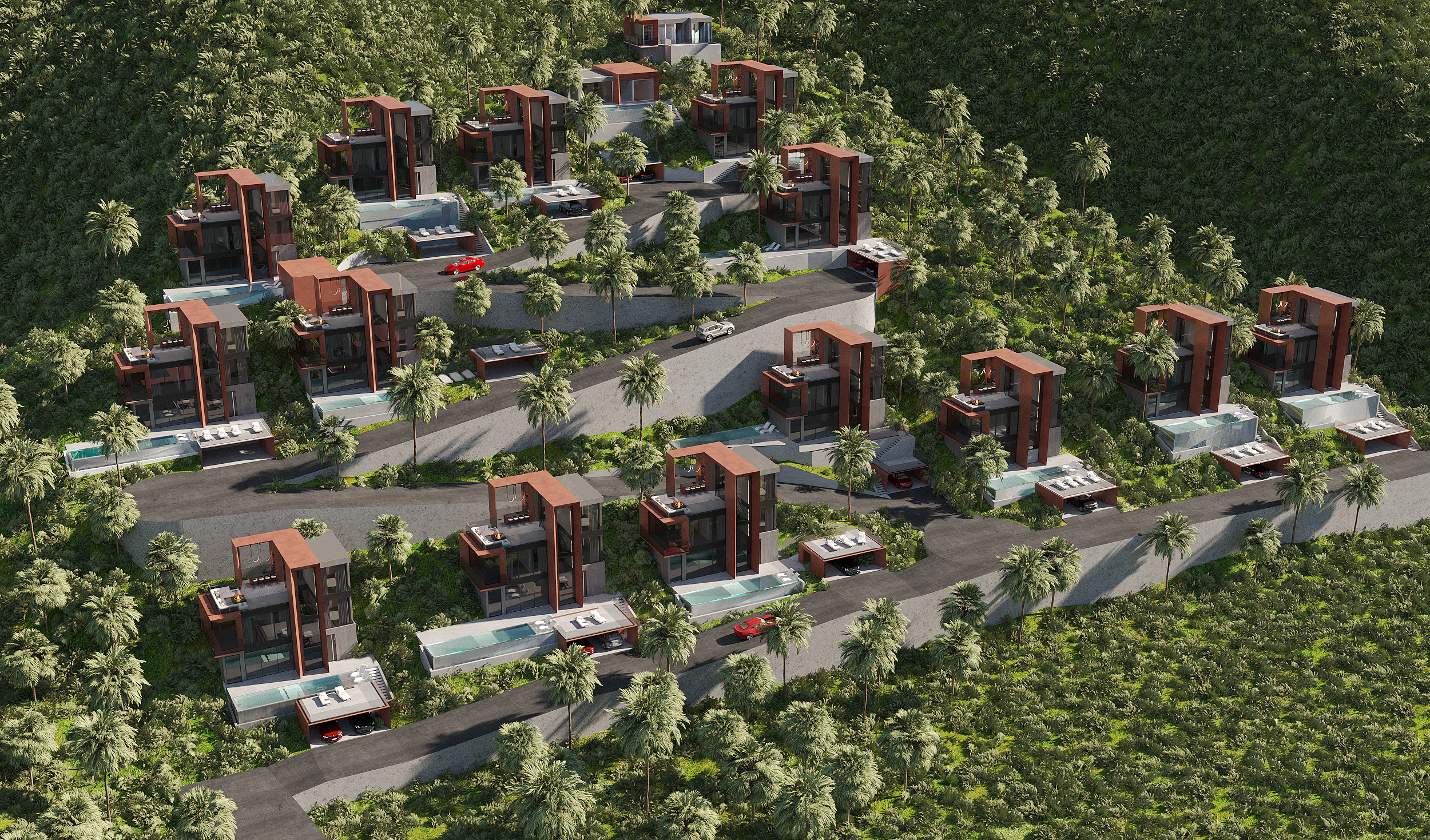 Эксклюзивные виллы с панорамным видом на пляж Карон (004130)