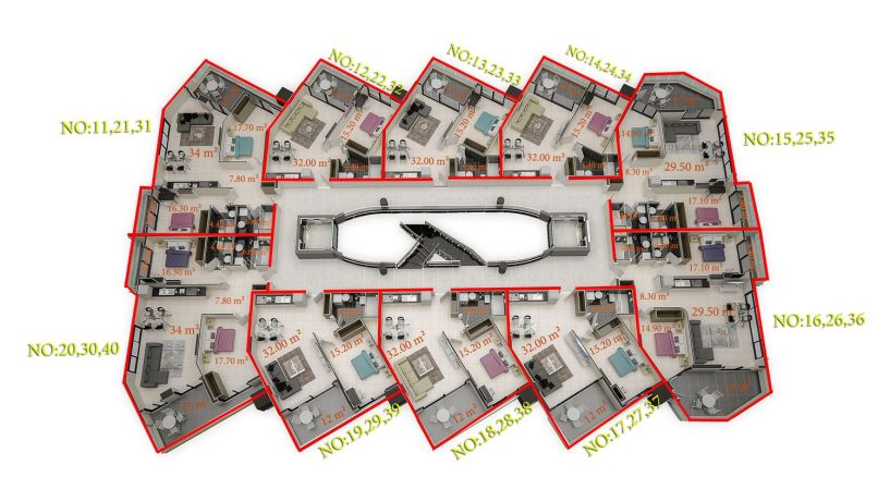 Квартиры, Турция, Алания, Каргыджак (00512) - фото 55